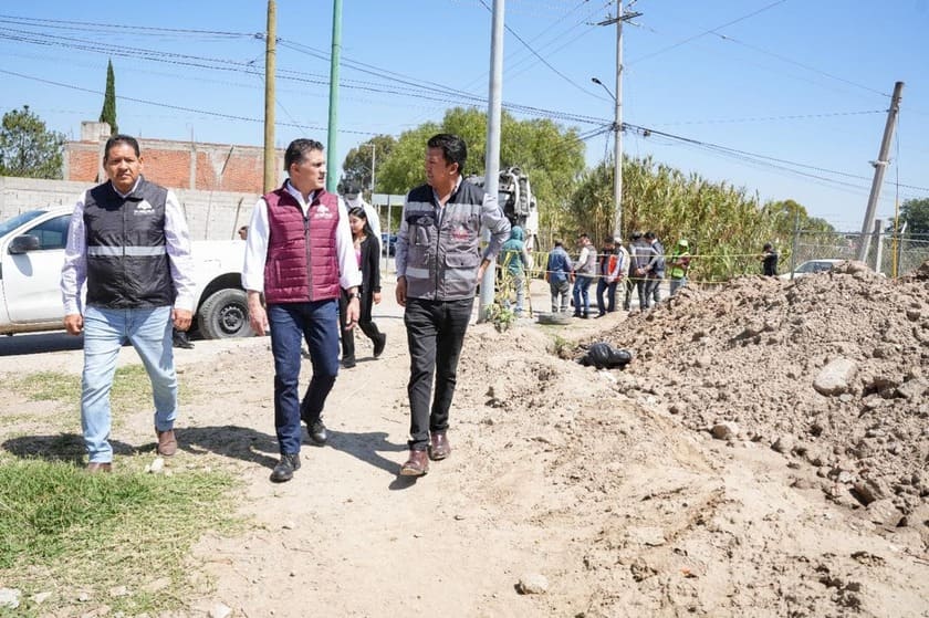 Supervisó alcalde Alfonso Sánchez García obra de drenaje en Ocotlán y Atlahapa