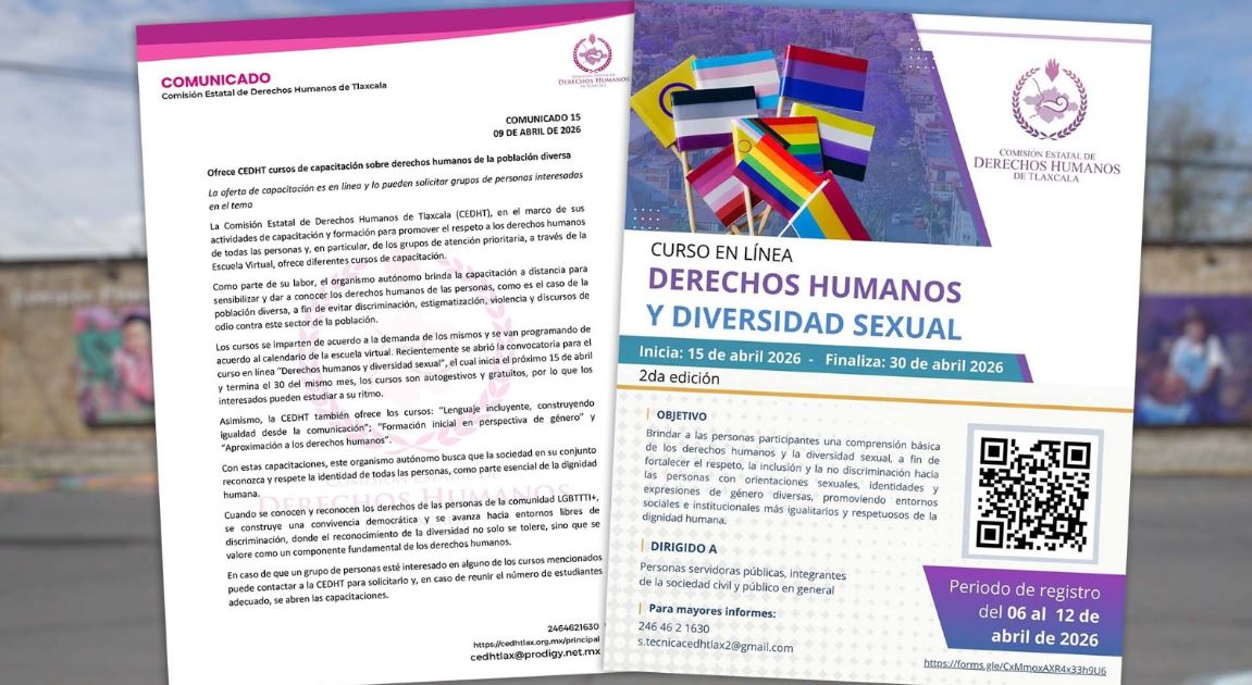 Ofrece CEDHT cursos de capacitación sobre derechos humanos de la población diversa