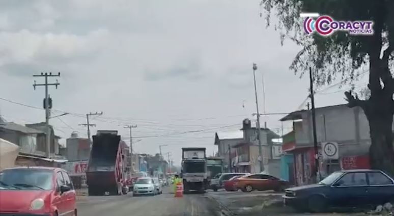 Realiza SICT trabajos de reencarpetamiento en la carretera San Martín–Tlaxcala