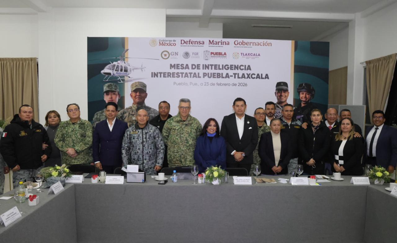 Gobiernos de Tlaxcala, Puebla y fuerzas armadas sostienen mesa de inteligencia interestatal