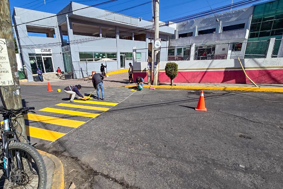 Con menos escritorio y más territorio continuaron este viernes las acciones de mejora urbana en Ocotlán y Tepehitec