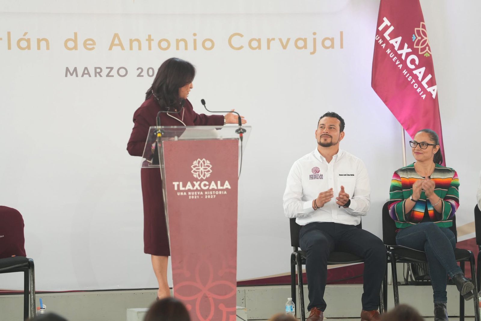 Más de mil apetatitlenses reciben a la Gobernadora Lorena Cuéllar en “Encuentros Tlaxcaltecas” junto al presidente municipal Azaín Ávalos