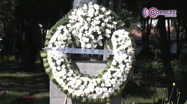 Recuerdan al escritor Miguel N. Lira en el Jardín Botánico de Tizatlán