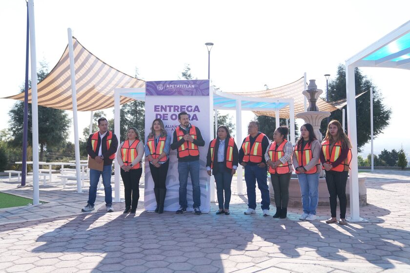 Entregó Ayuntamiento de Apetatitlán segunda etapa del parque público de Tepetomatitlán