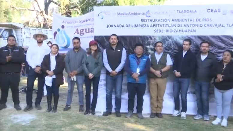 Contribuye Apetatitlán al saneamiento del río Zahuapan