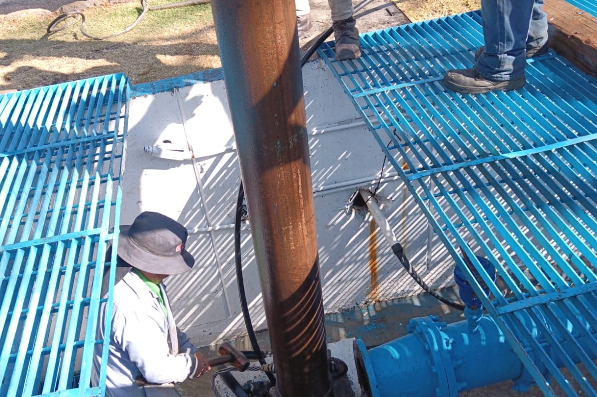 Repara Capam equipo del pozo Mariano Sánchez y restablece servicio de agua en el centro de Tlaxcala