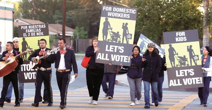 Migrantes apoyan plan electoral de Sheinbaum