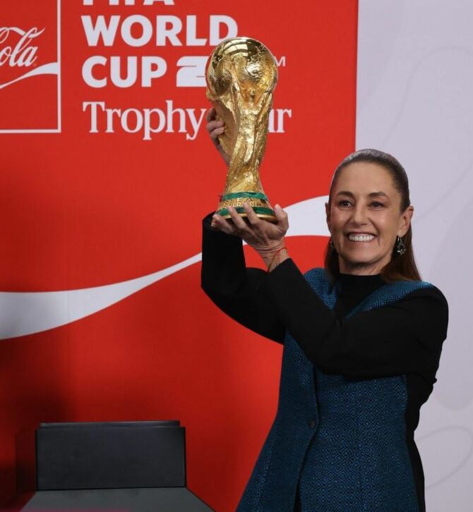 Mundial 2026: llega la Copa a Palacio Nacional