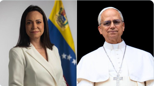 Papa León XIV recibe en el Vaticano a María Corina Machado