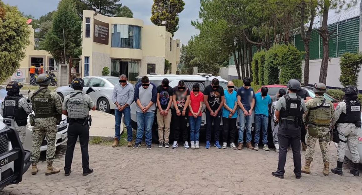 Gabinete de seguridad federal informa detención de 11 personas en Cuapiaxtla por delitos de alto impacto