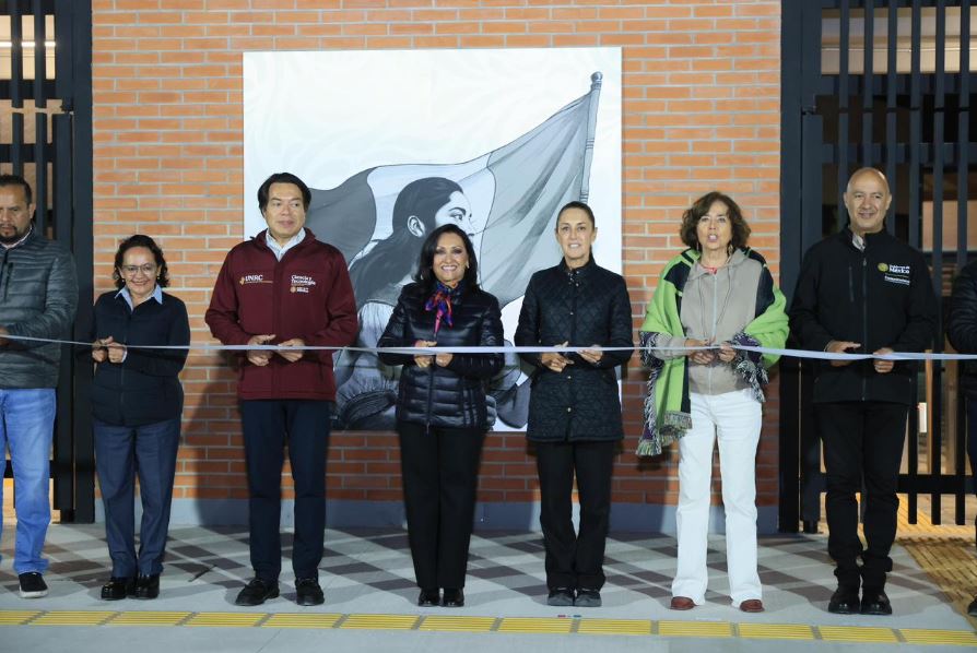 Claudia Sheinbaum y Lorena Cuéllar inauguran universidad “Rosario Castellanos” en Teolocholco