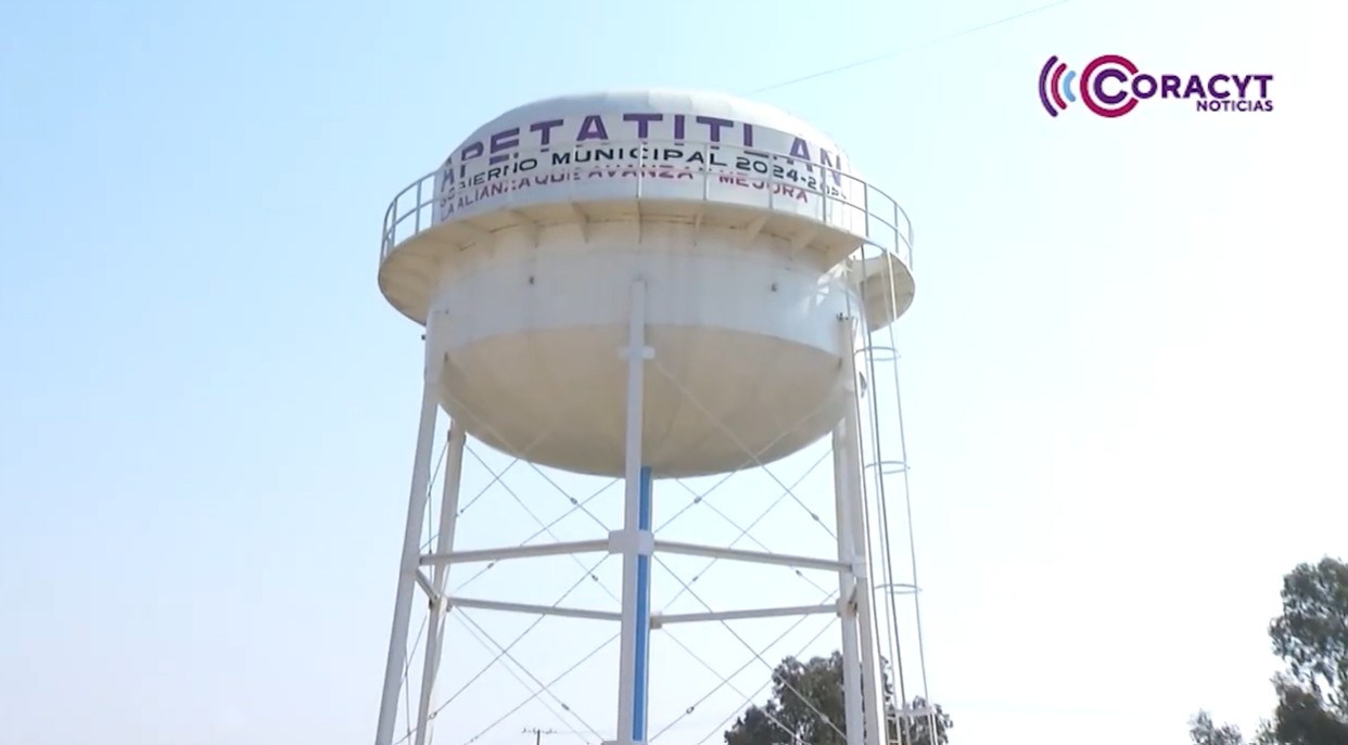 Rehabilitan tanque elevado y mejoran servicio de agua en Apetatitlán